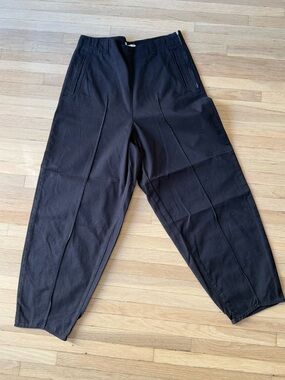 Topshop | Black Cropped Tapered Chinos